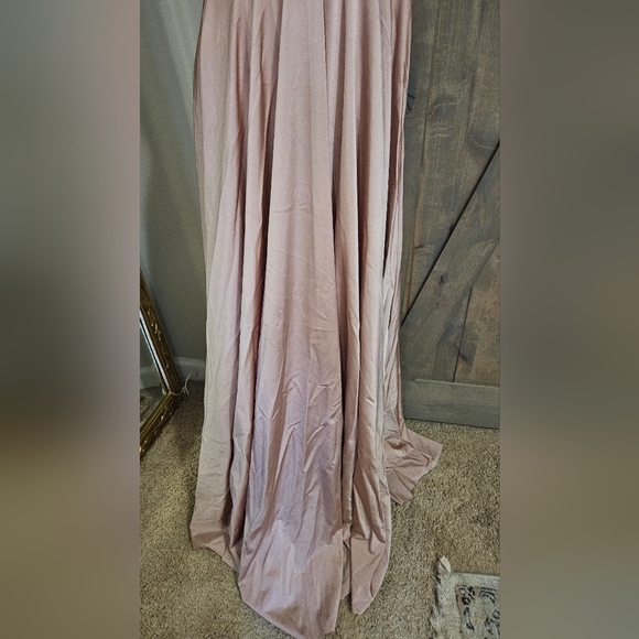 KLEINFIELD Convertible-Bodice Long Bridesmaid Dress In Blush Pink. Size M NWT - Picture 10 of 16